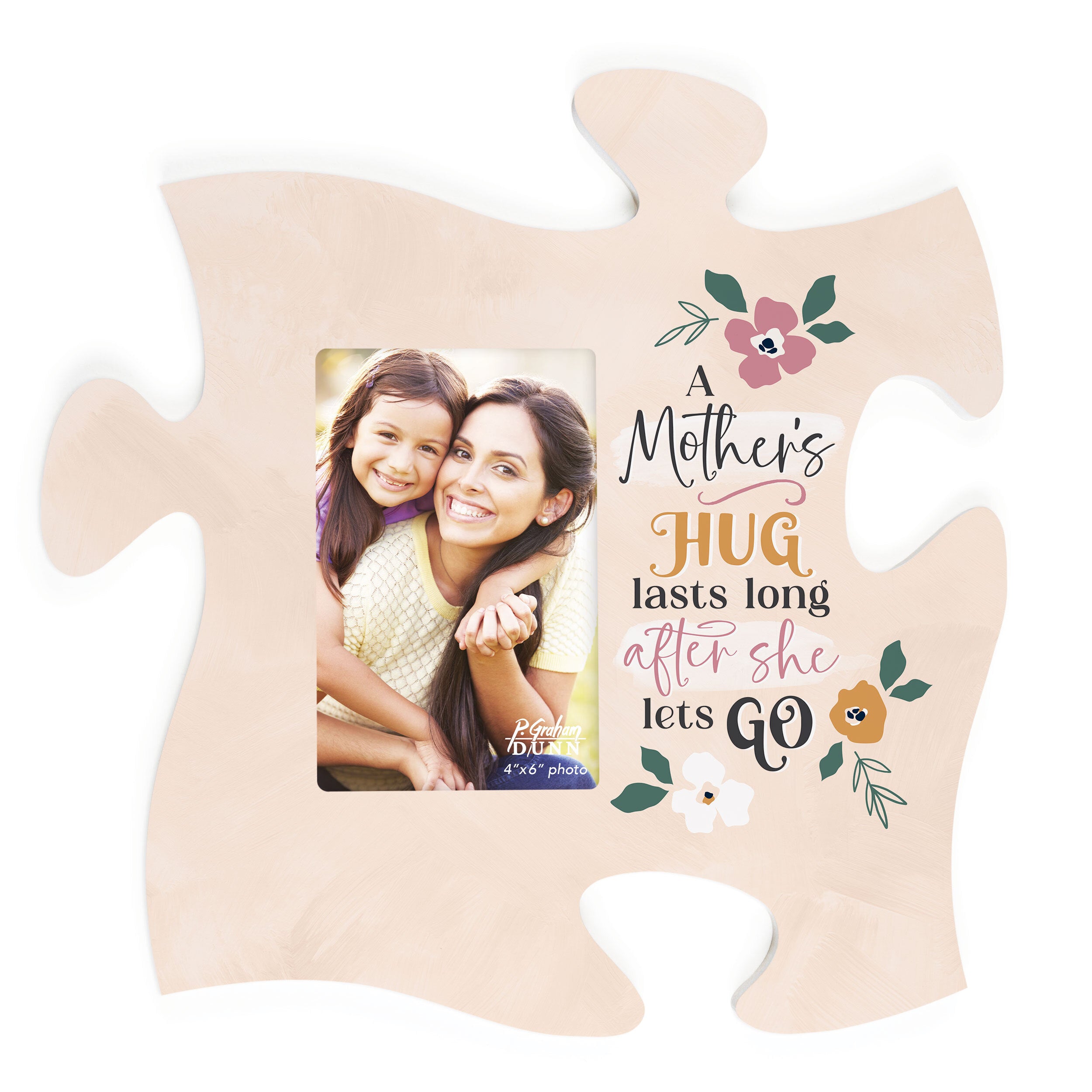 **A Mother's Hug Puzzle Piece Photo Frame (4x6 Photo)