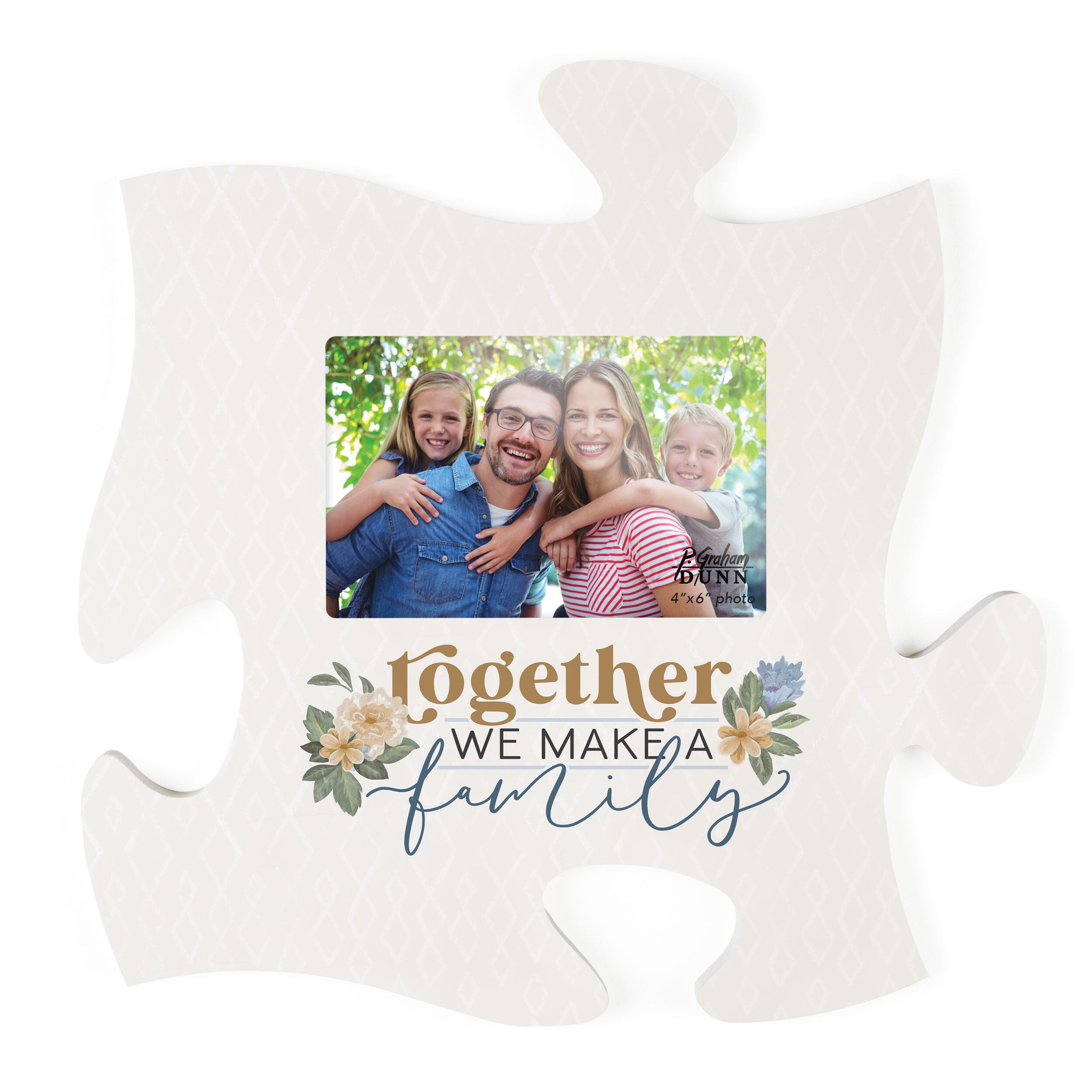 Together We Make A Family Puzzle Piece Photo Frame (4x6 Photo)