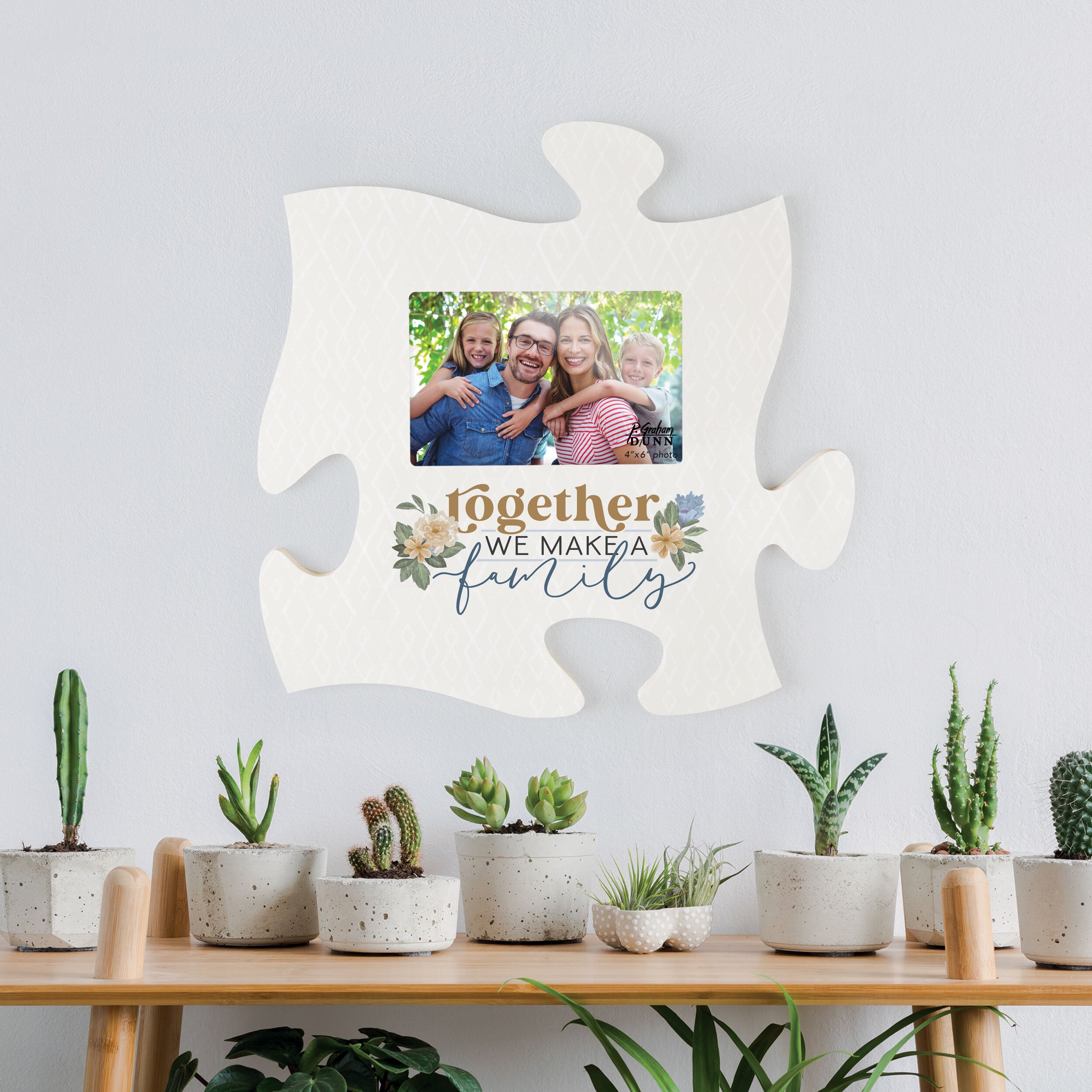 Together We Make A Family Puzzle Piece Photo Frame (4x6 Photo)