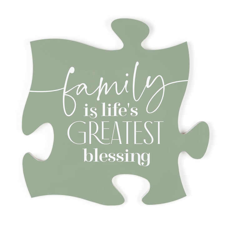 Family Is Life's Greatest Blessing Puzzle Piece
