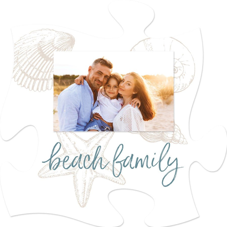 Beach Family Mini Puzzle Piece Photo Frame (2x3 Photo)
