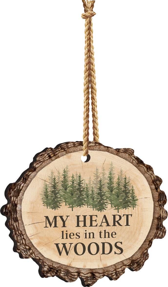 My Heart Lies In The Woods Barky Hanging Sign