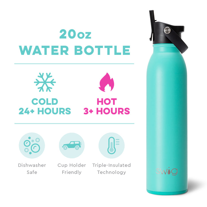 Personalized Swig Aqua Flip + Sip Water Bottle (20oz)