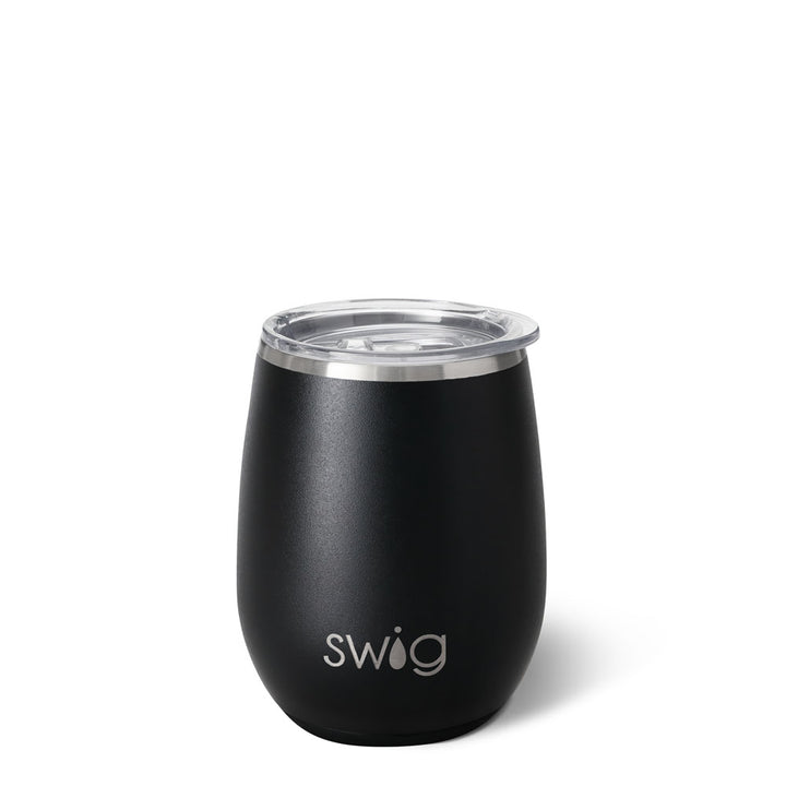 **Personalized Swig Black Stemless Cup (14oz)