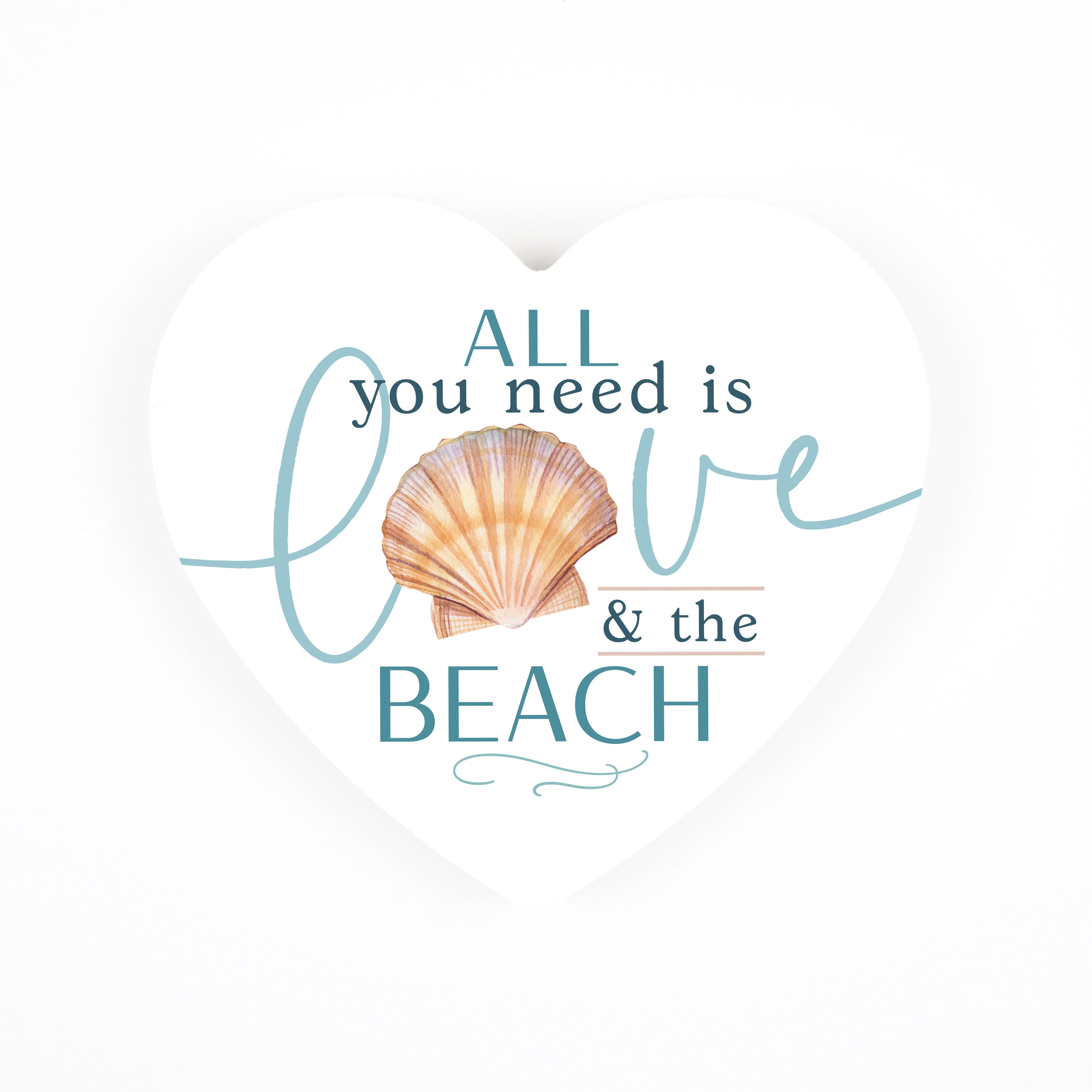 All You Need Is Love And The Beach Heart Shape Décor
