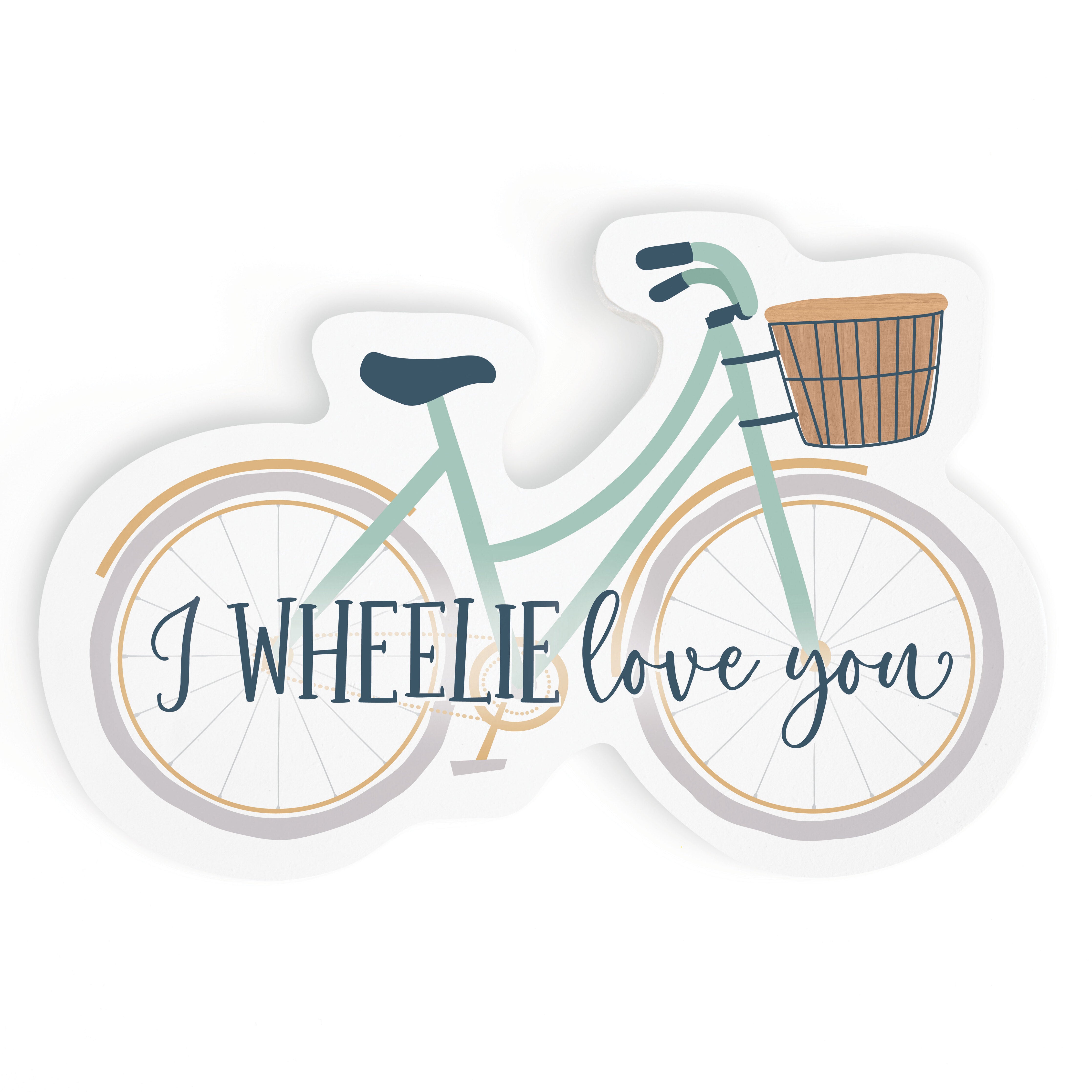 *I Wheelie Love You Bike Shape Décor