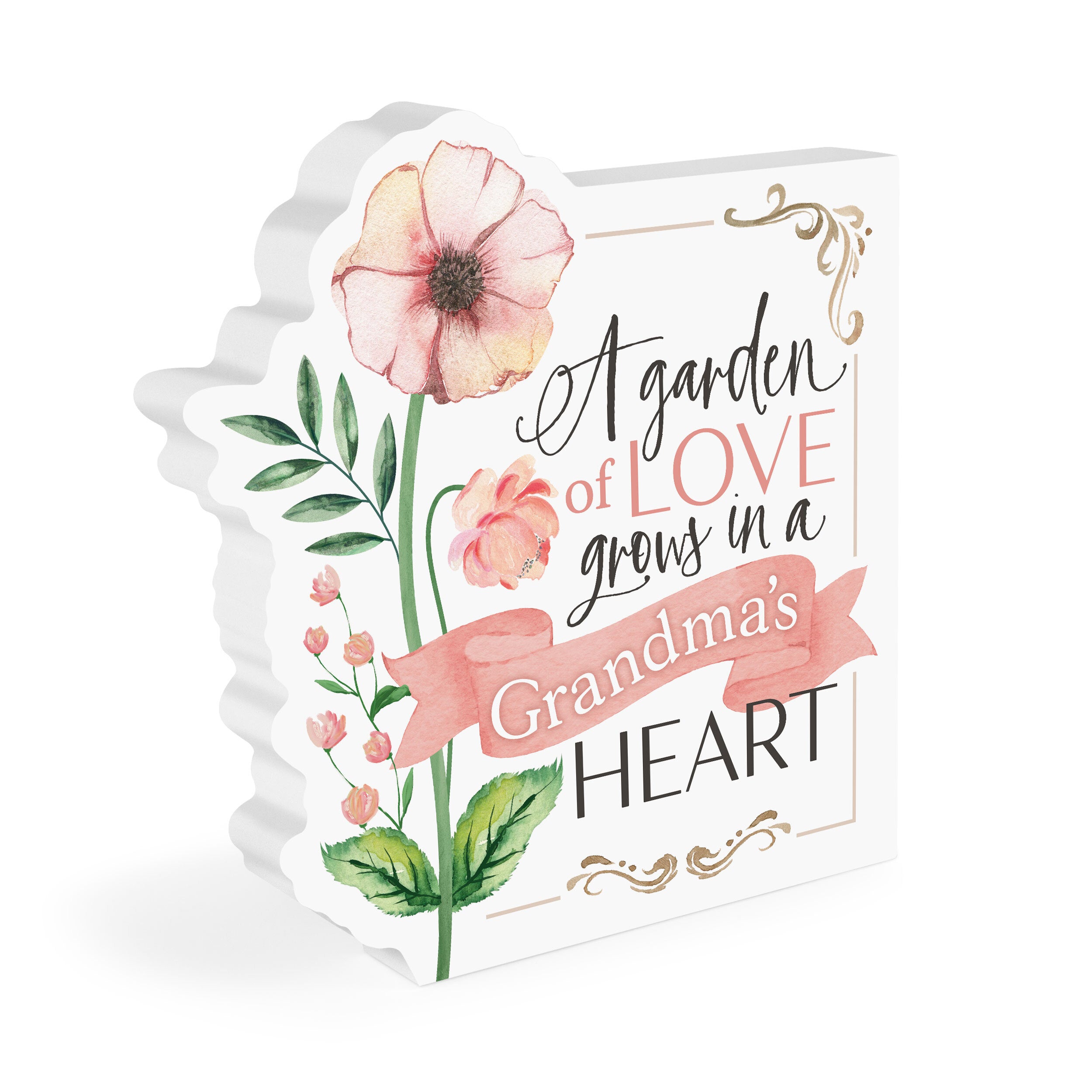 **A Garden Of Love Grows In A Grandma's Heart Flower Shape Décor