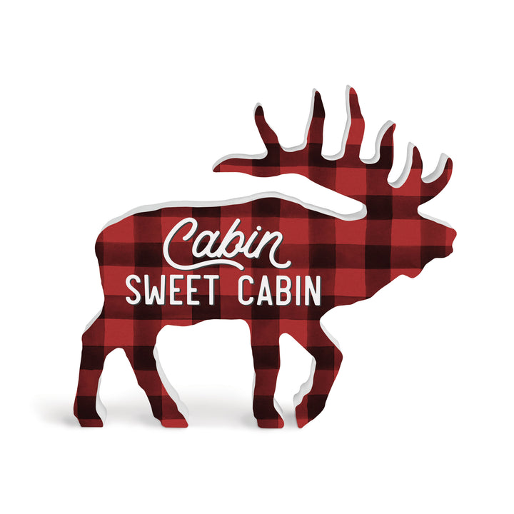Cabin Sweet Cabin Elk Shape Décor