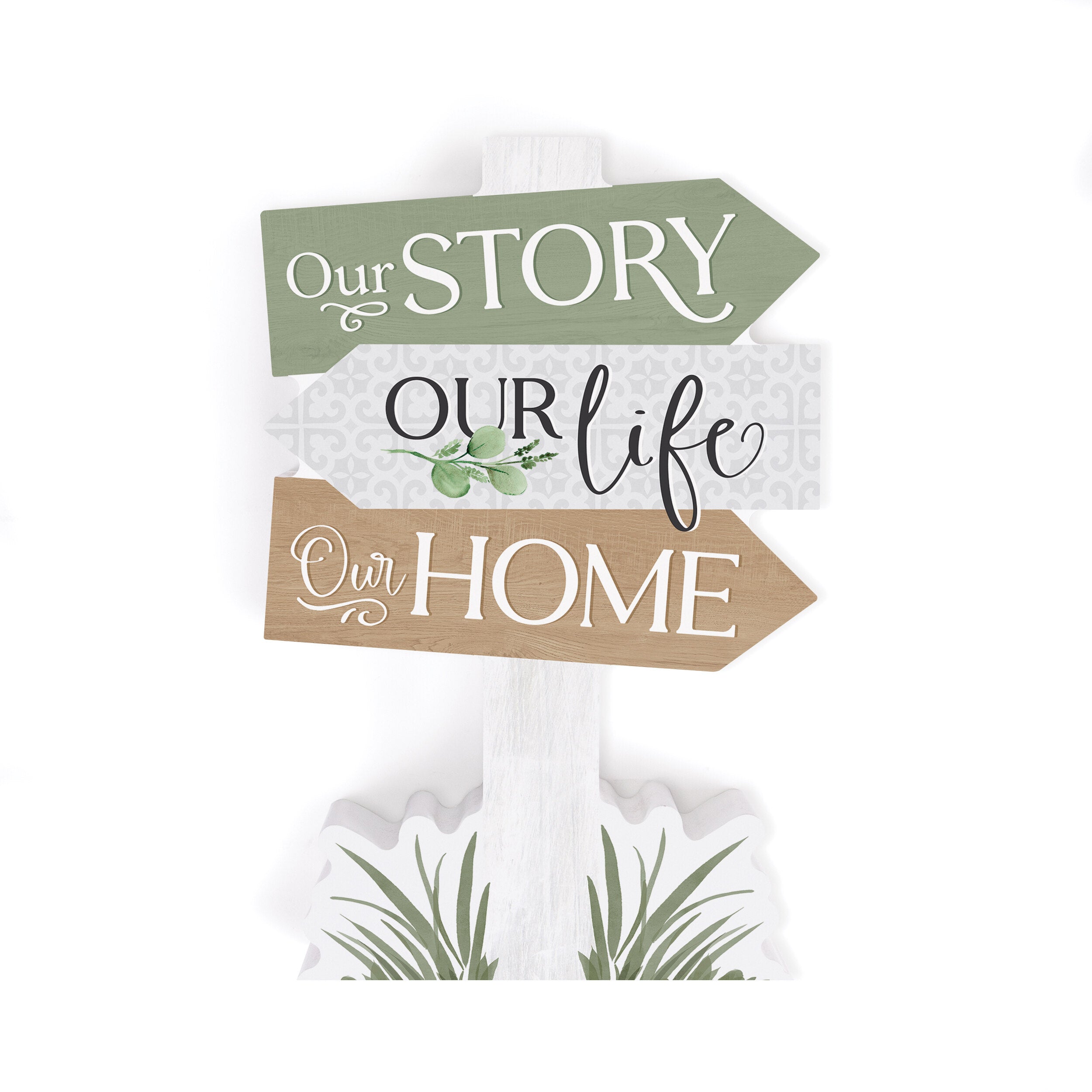 **Our Story Our Life Our Home Arrow Sign Shape Décor