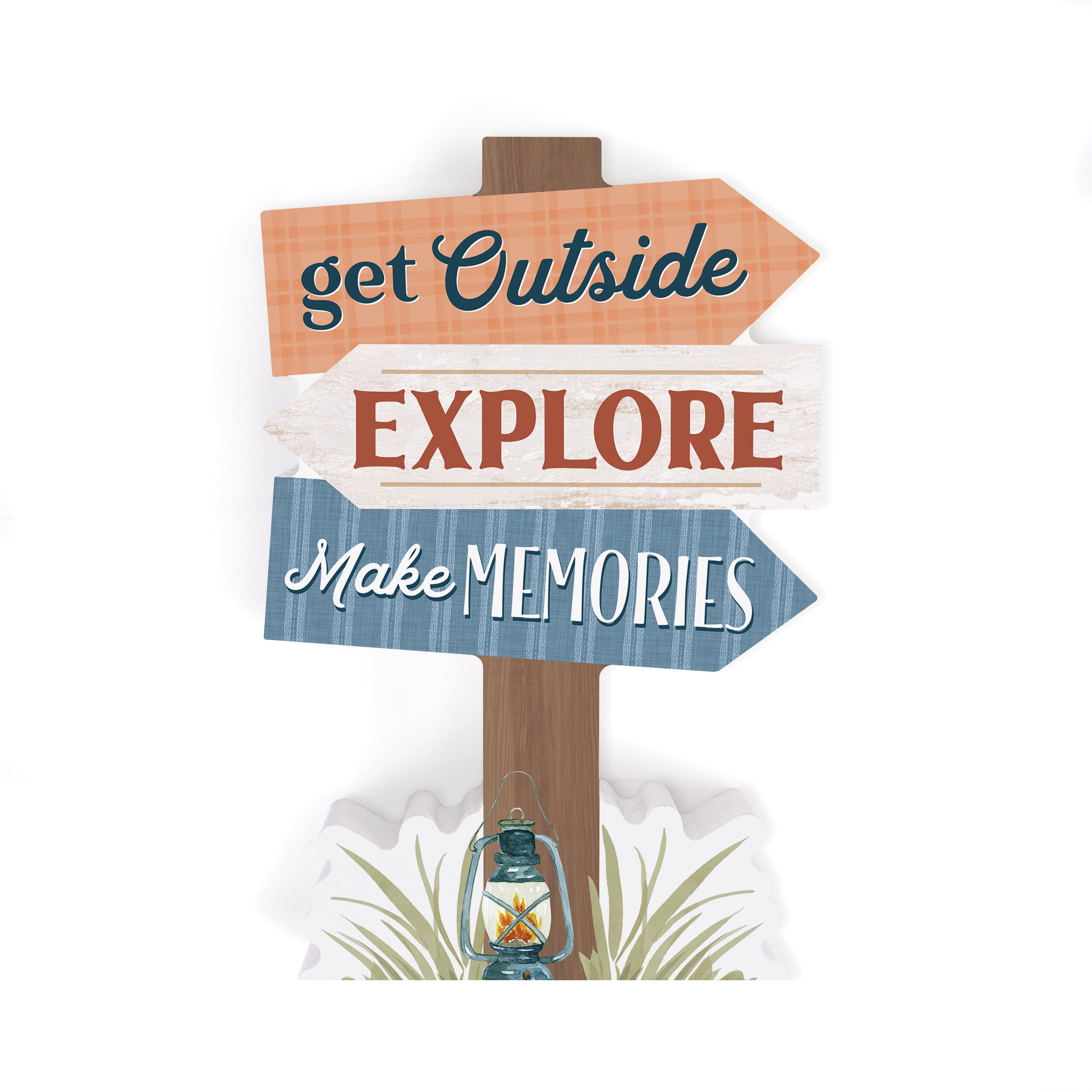 Get Outside Explore Make Memories Arrow Sign Shape Décor