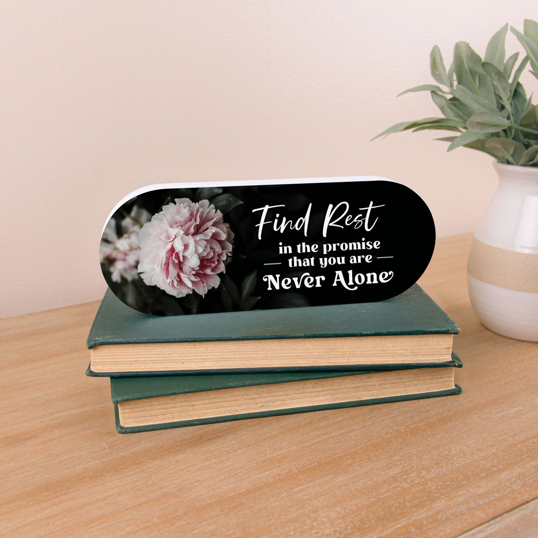 Find Rest In The Promise That You Are Never Alone Shape Décor