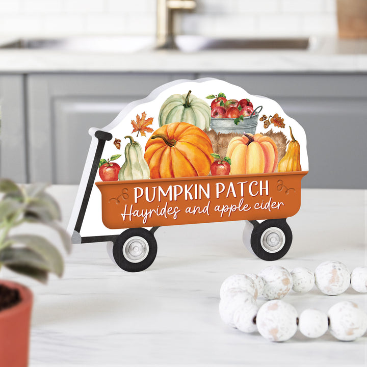 Pumpkin Patch Hayrides & Apple Cider Shape Décor