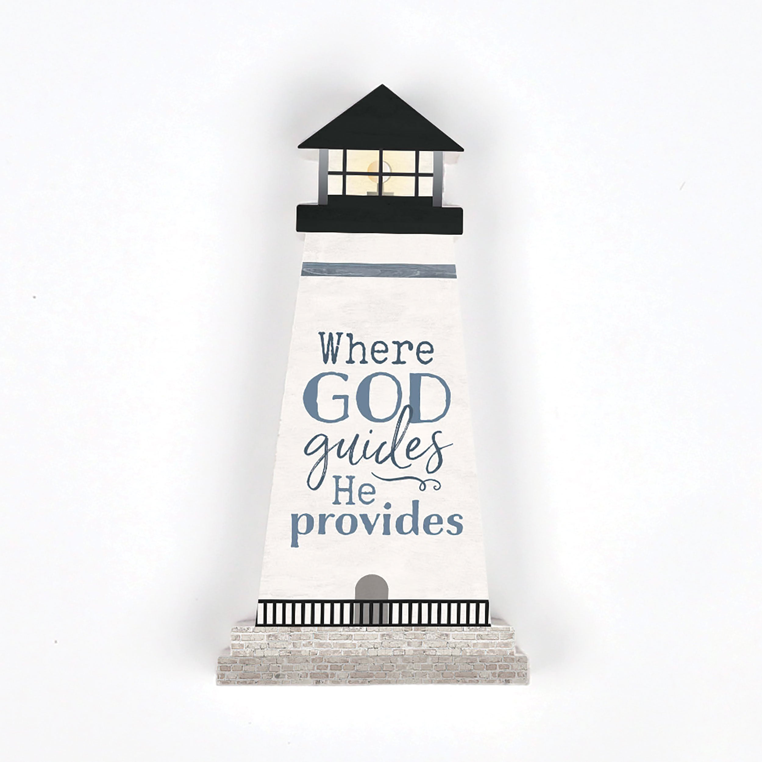 Where God Guides He Provides Lighthouse Small Shape