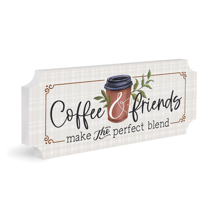 Coffee & Friends Make The Perfect Blend Ornate Tabletop Décor