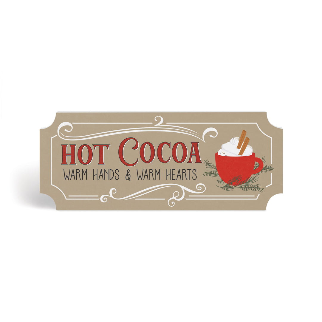 Hot Cocoa Warm Hands Warm Hearts Ornate Tabletop Décor