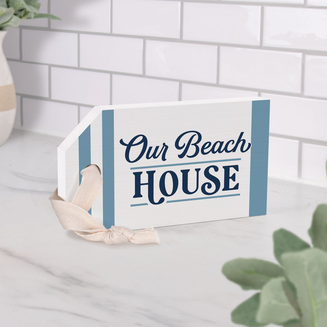 Our Beach House Tag Shape Décor