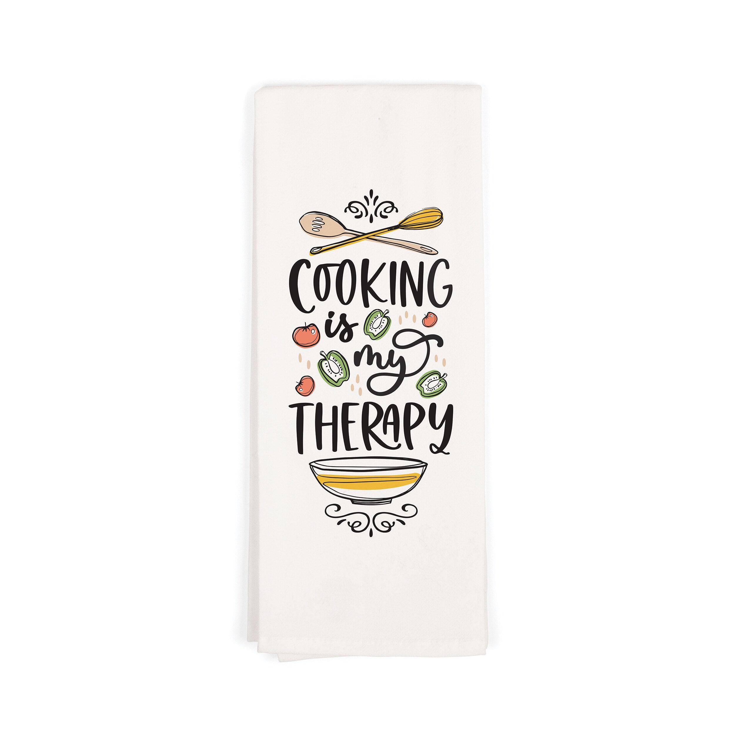 *Cooking Is My Therapy Tea Towel