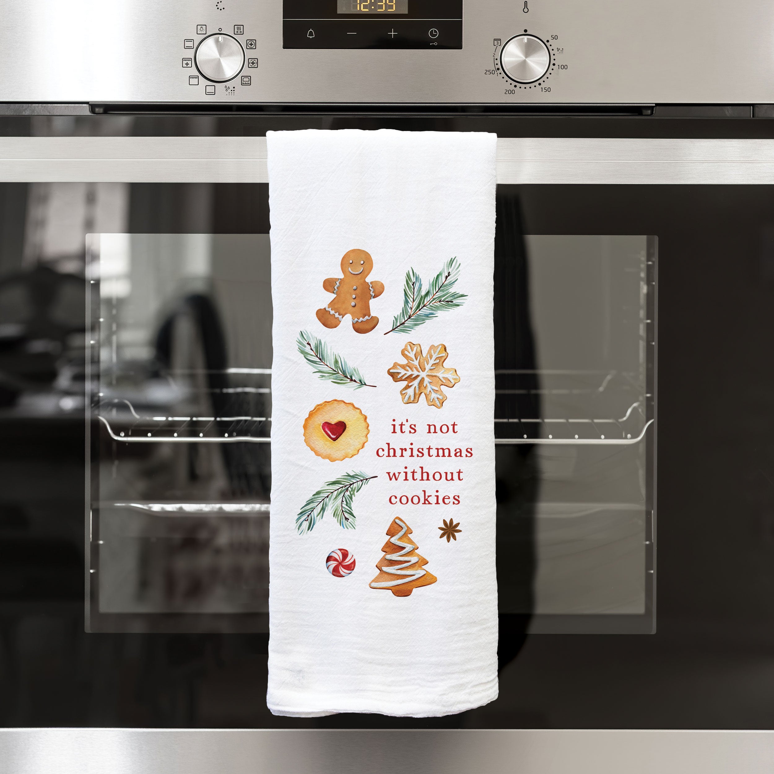 It's Not Christmas Without Cookies Tea Towel