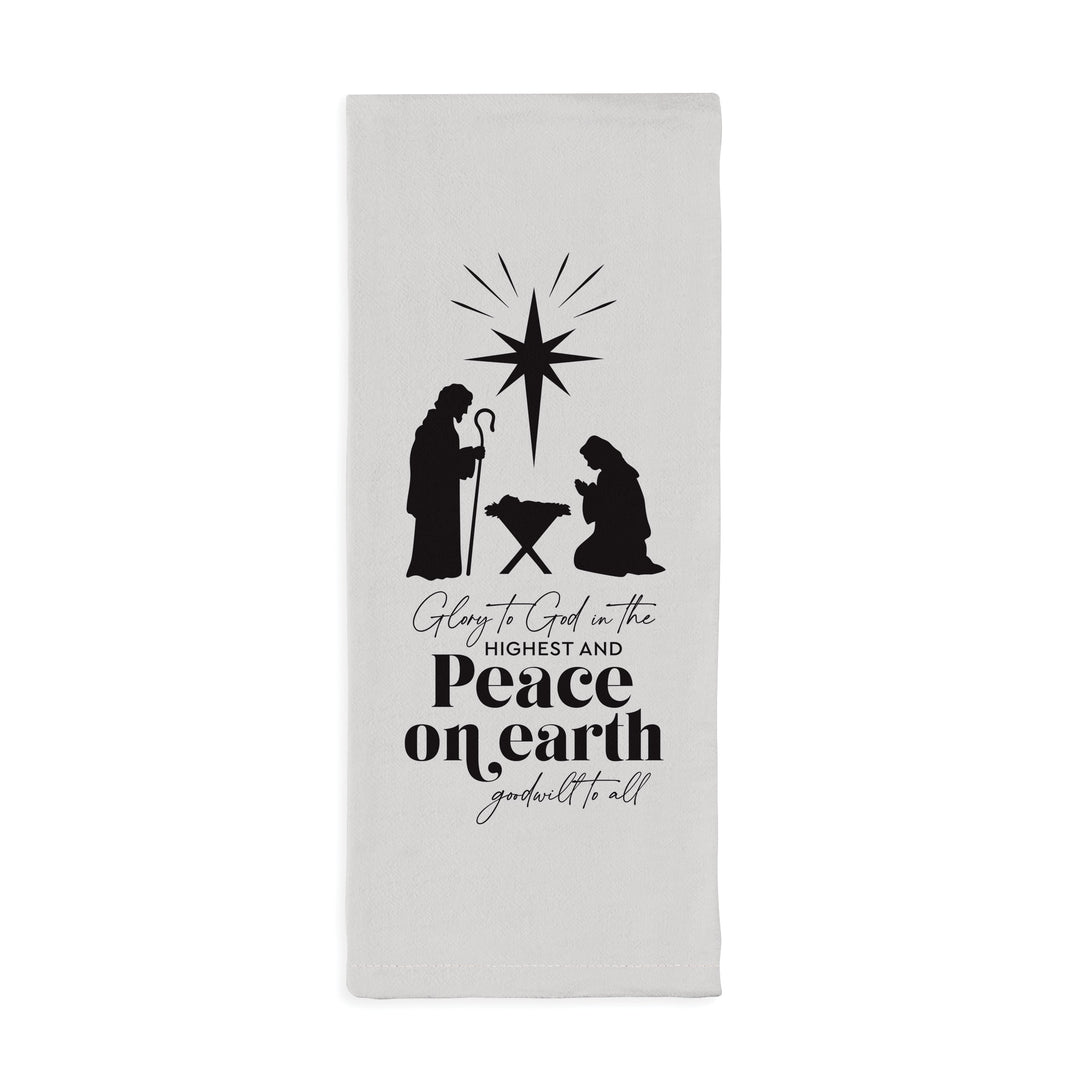 Glory To God In The Highest And Peace On Earth Tea Towel