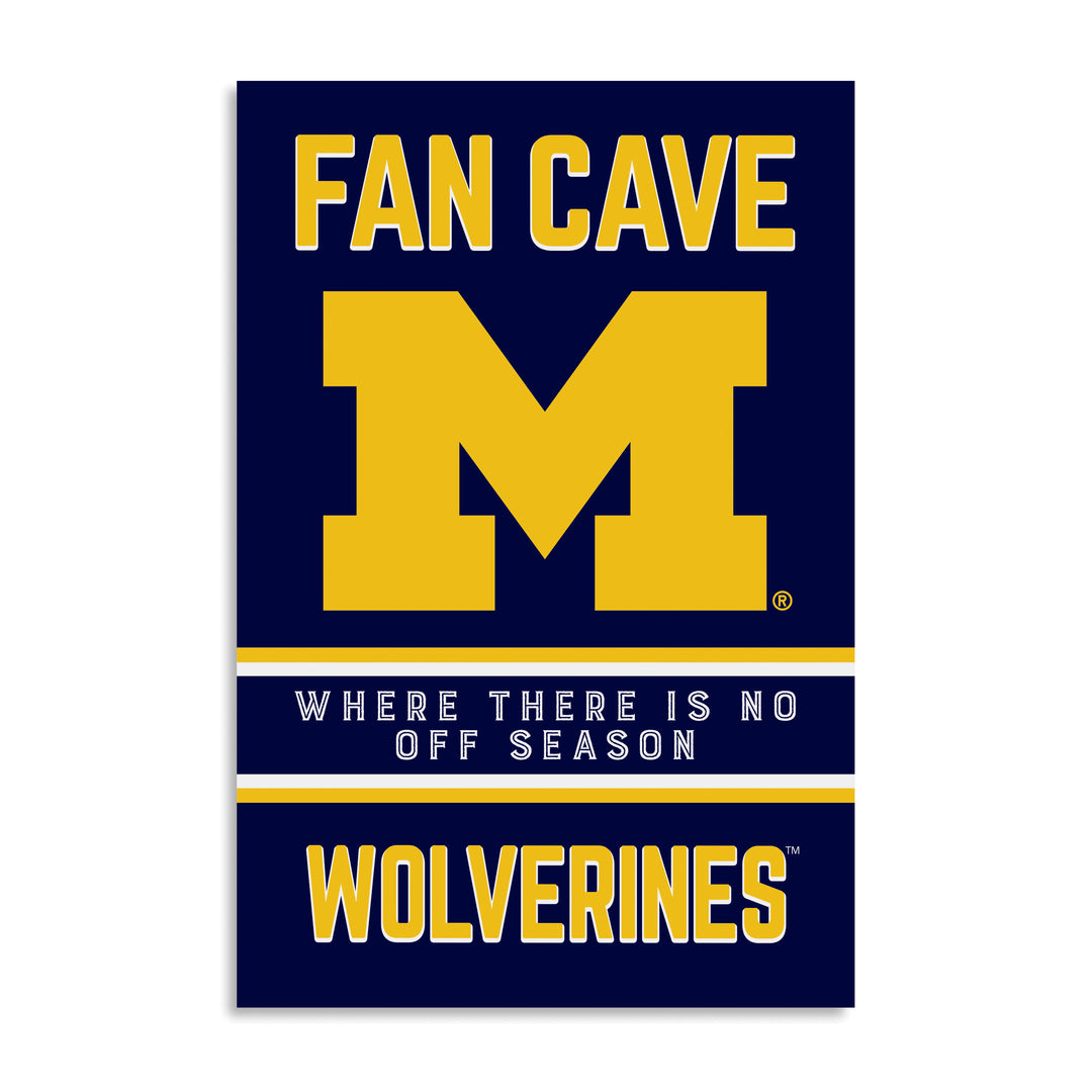 Michigan Wolverines Fan Cave Wall Sign