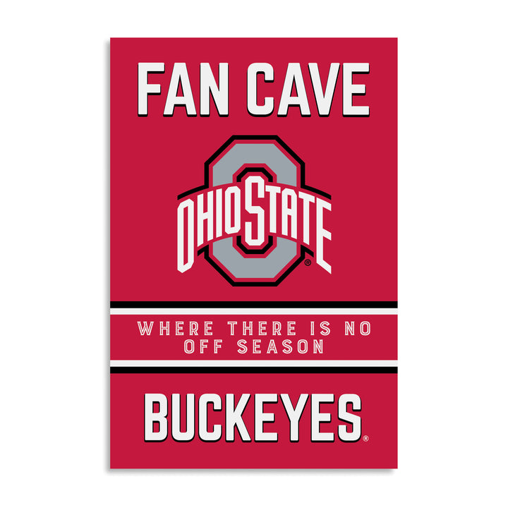 Ohio State Buckeyes Fan Cave Wall Sign