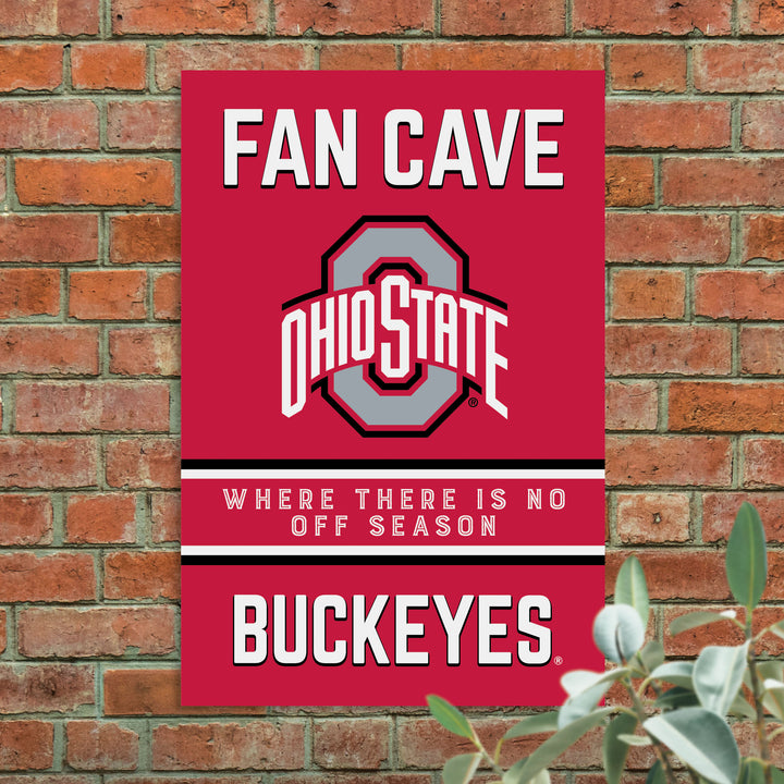 Ohio State Buckeyes Fan Cave Wall Sign