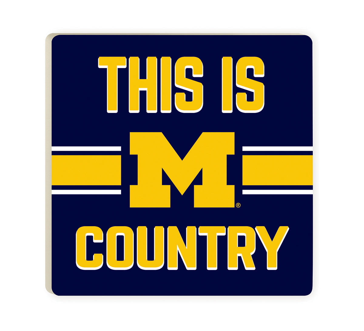 This is Michigan Wolverines Country Ceramic Coaster