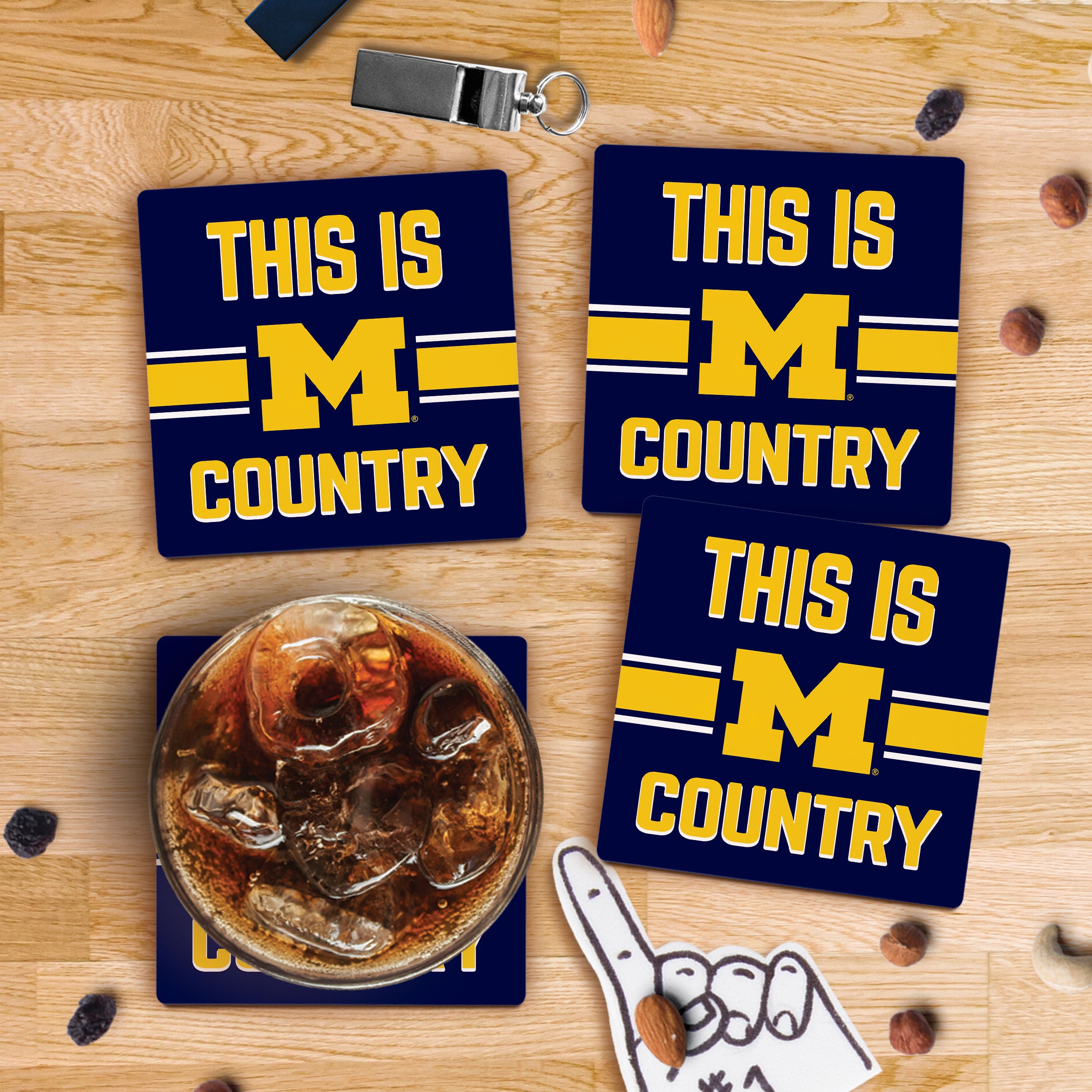 This is Michigan Wolverines Country Ceramic Coaster