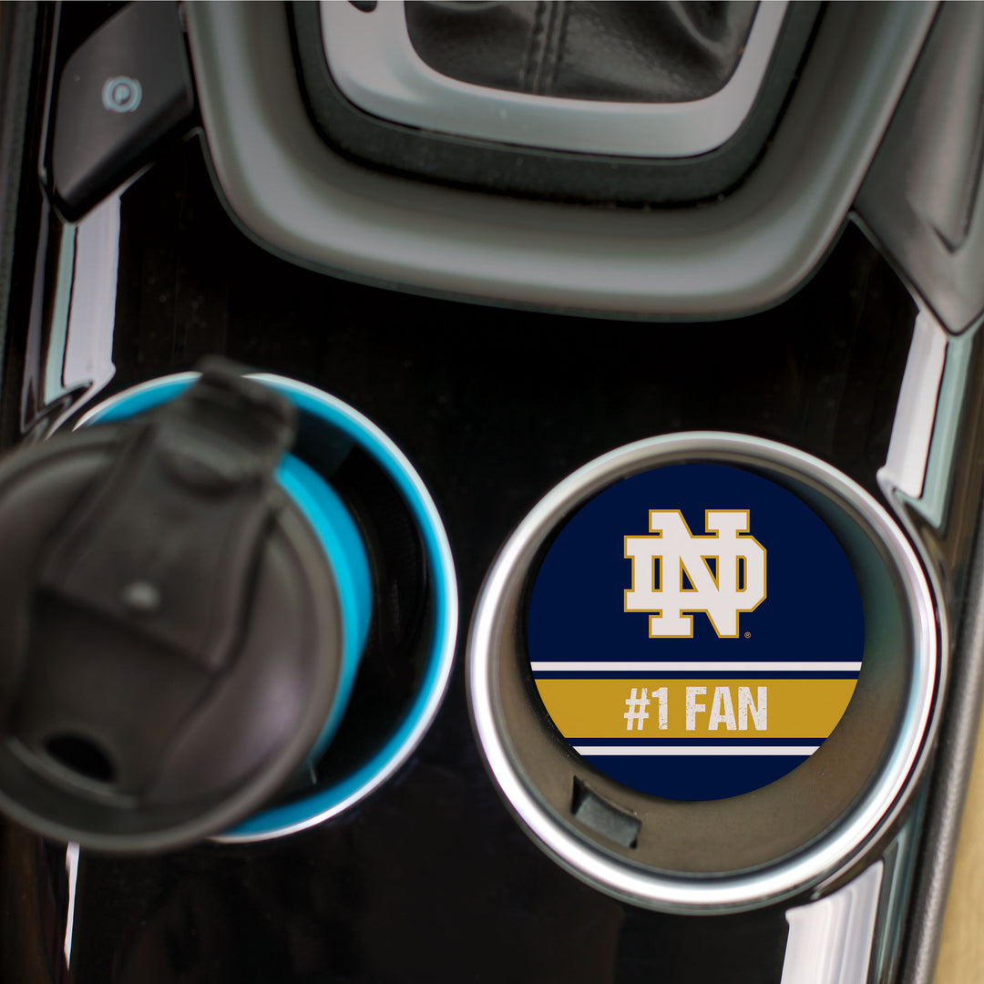 #1 Fan - University of Notre Dame Car Coaster