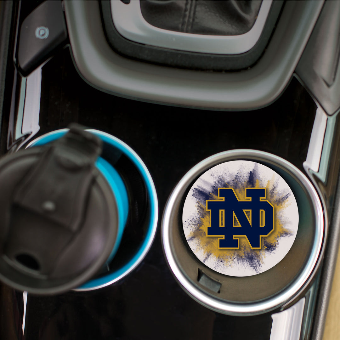 Color Splash Logo - University of Notre Dame Car Coaster