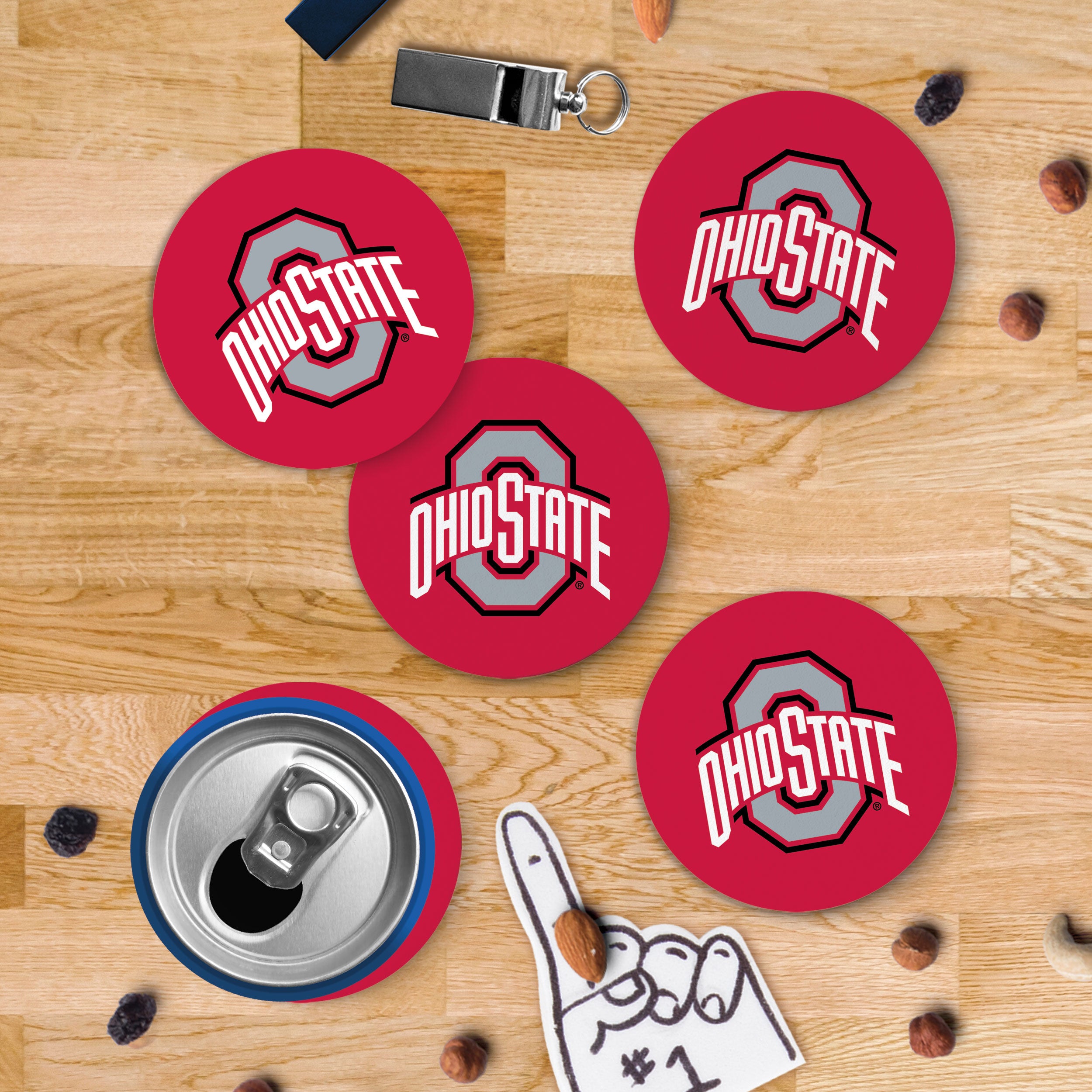 Color and Logo - Ohio State University Disposable Coasters