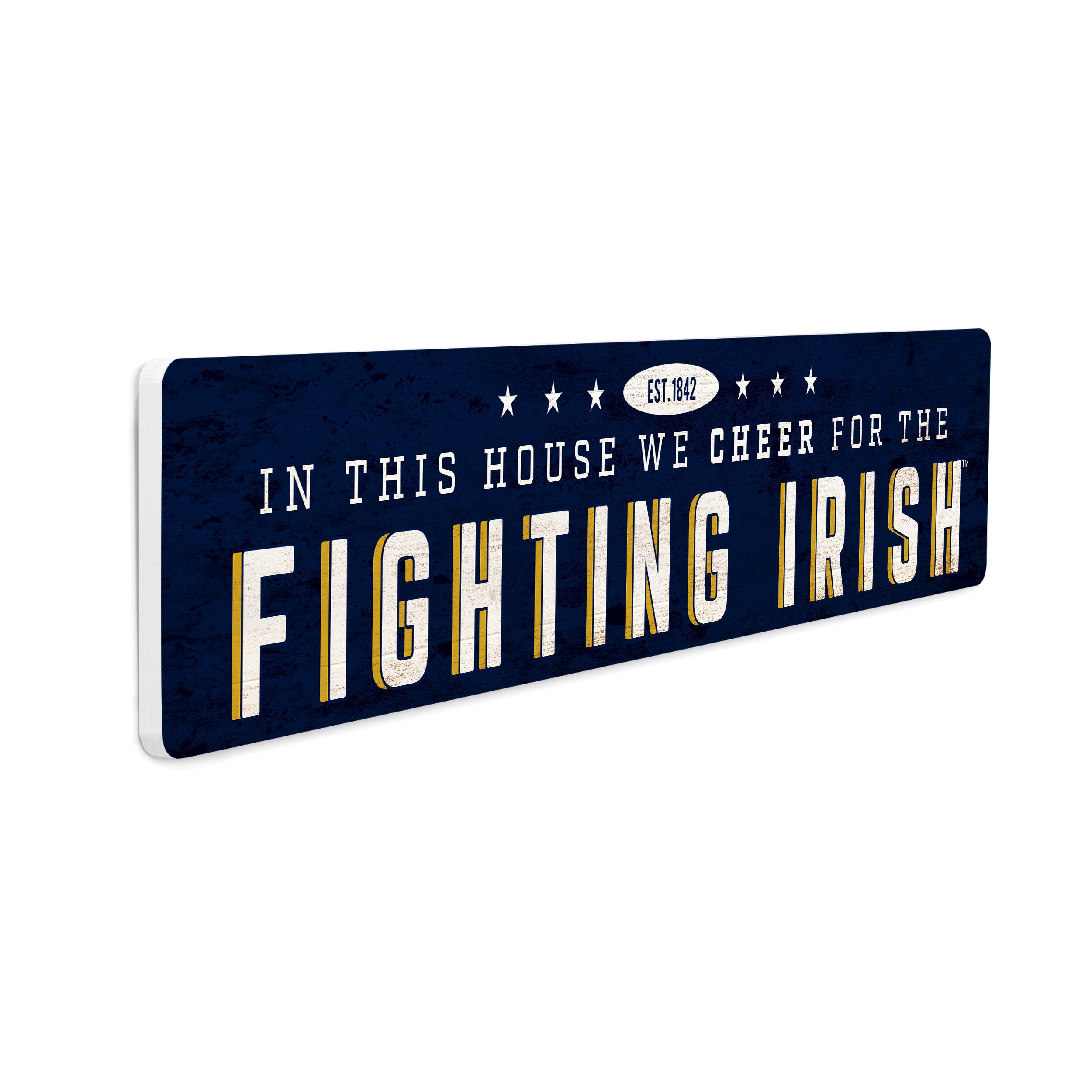 In This House We Cheer For The Notre Dame Fighting Irish Wall Sign