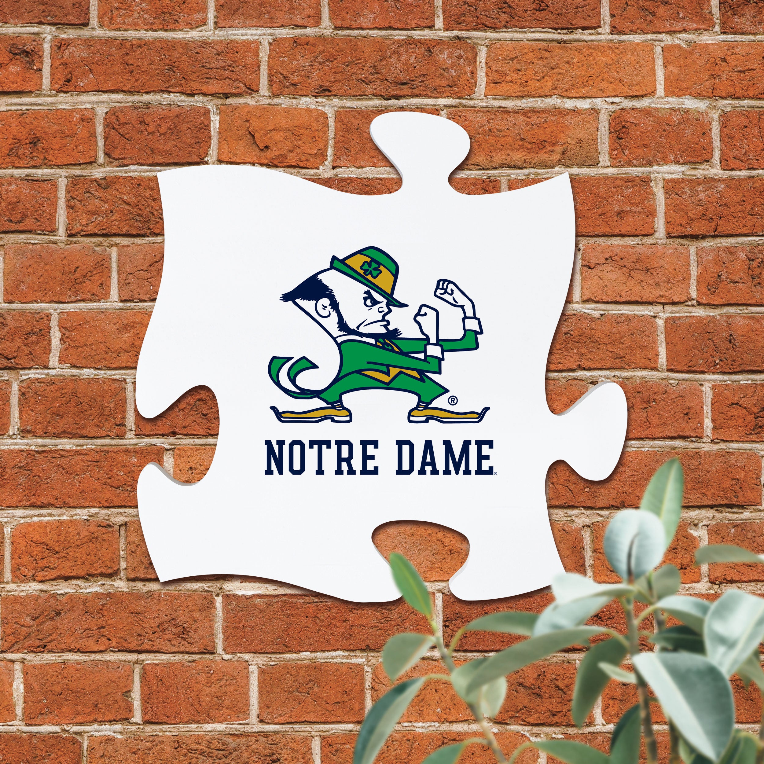 Logo - University of Notre Dame Puzzle Piece Décor 12"X12"