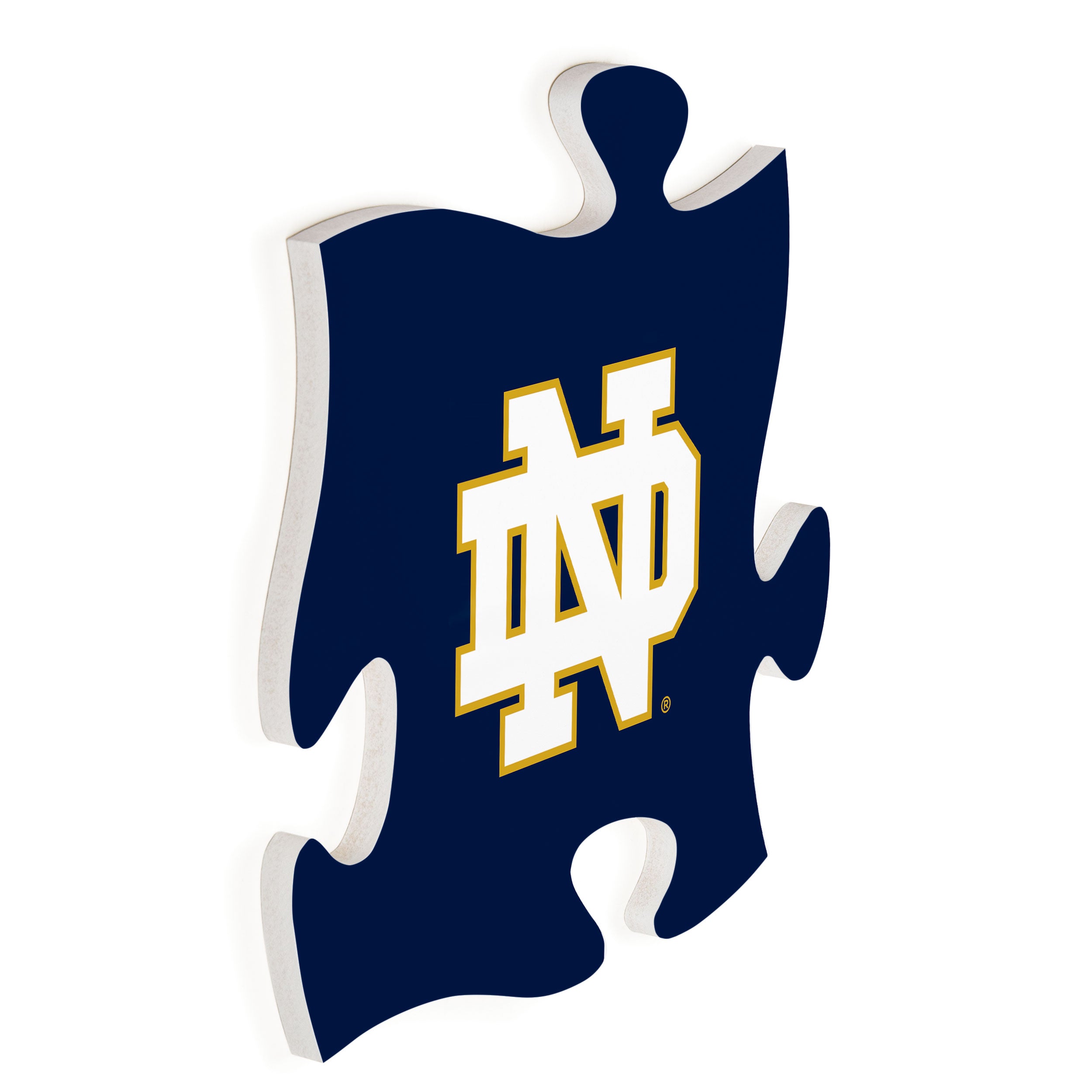 Color and Logo - University of Notre Dame Puzzle Piece Décor 12"X12"