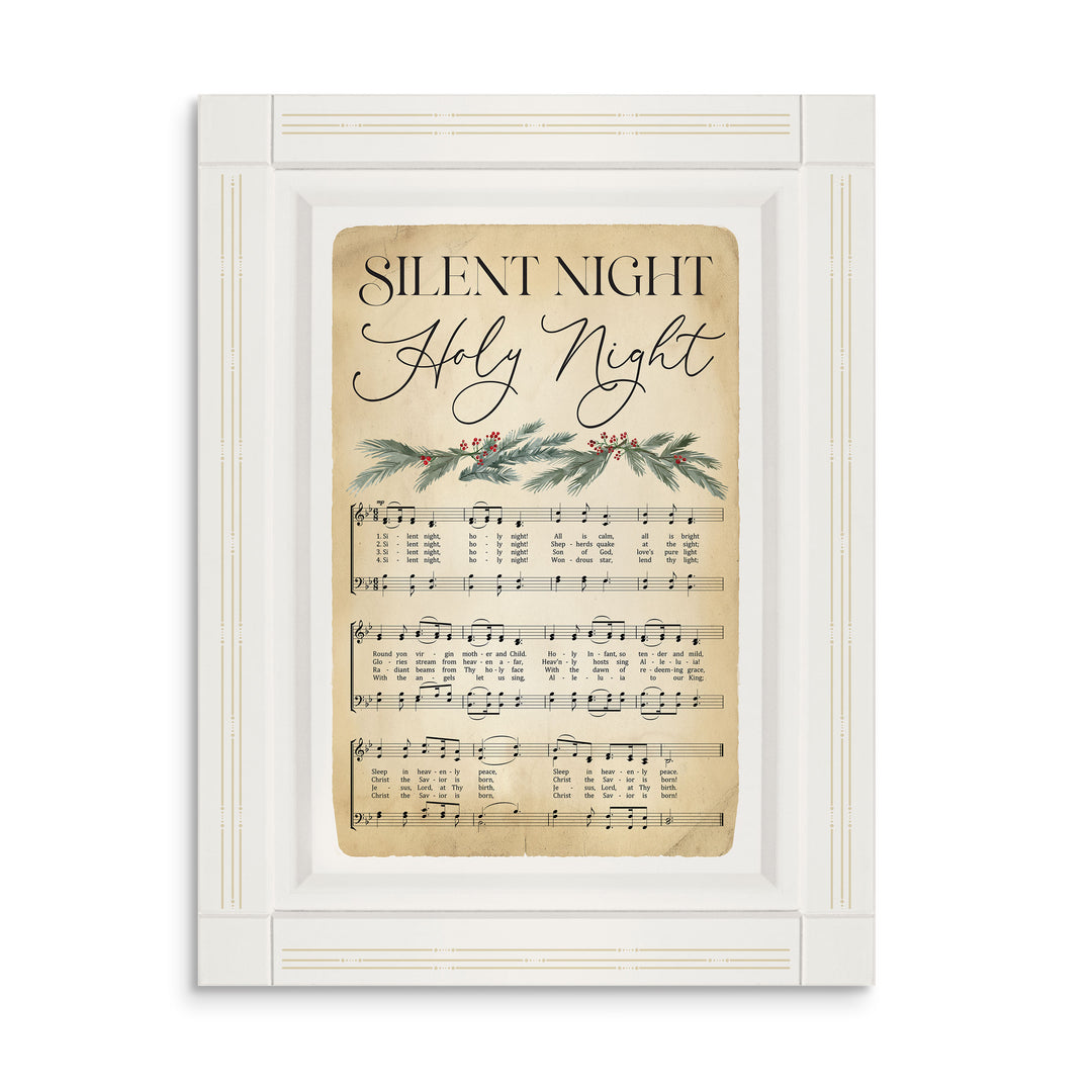 Silent Night Holy Night Ornate Wall Décor