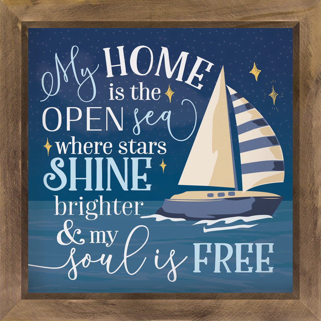 My Home Is The Open Sea Where The Stars Framed Art