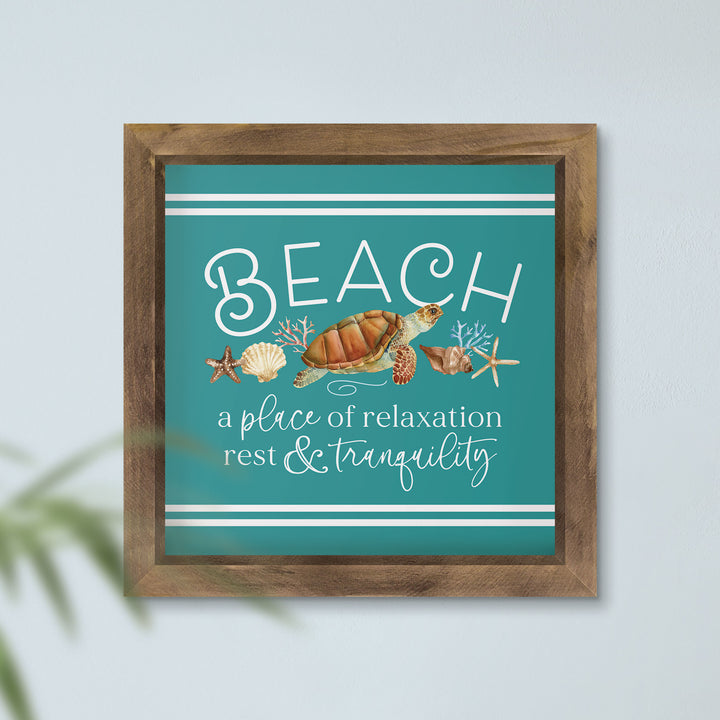 Beach a Place of Relaxation Rest And Tranquility Framed Art