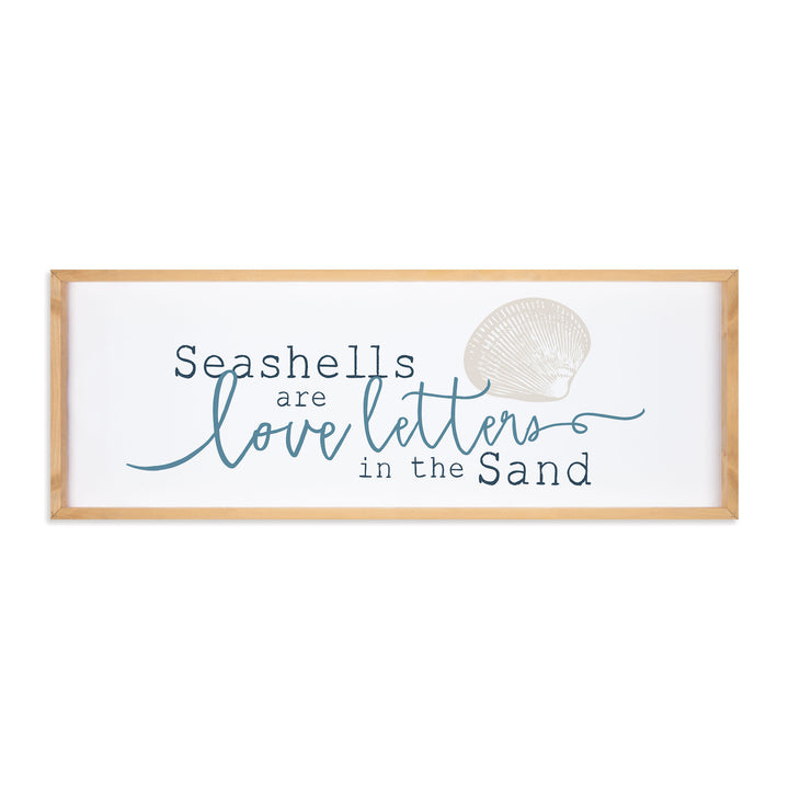 Seashells Are Love Letters In The Sand Framed Art