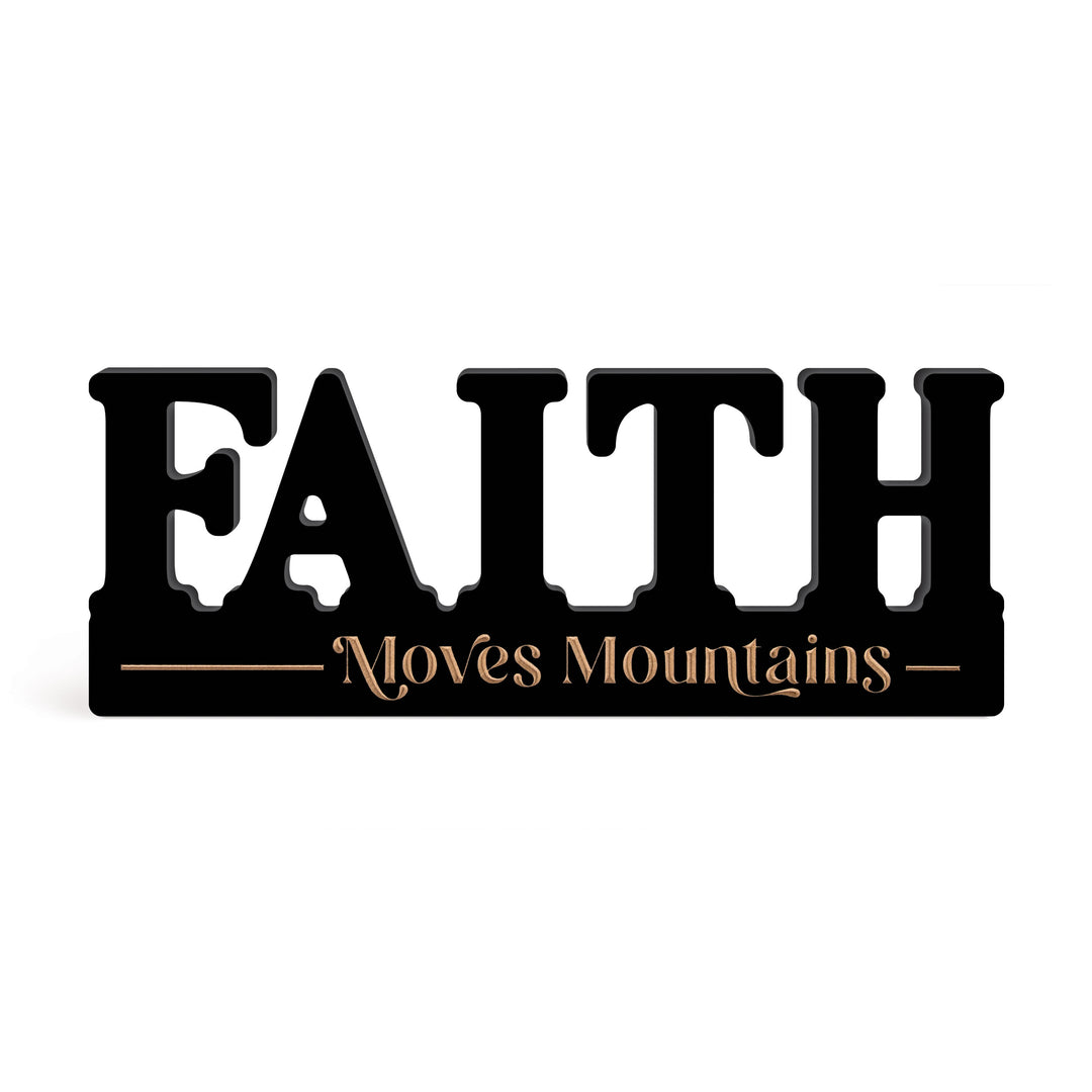 Faith Moves Mountains Word Décor