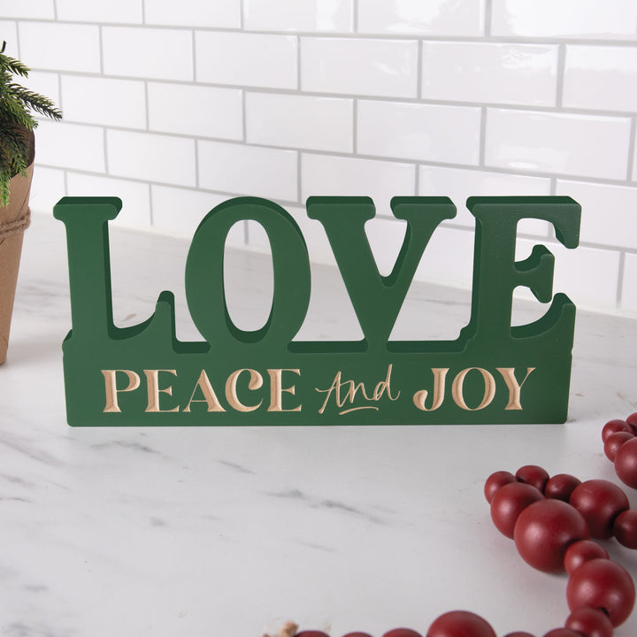 Love Peace And Joy Ornate Word Décor