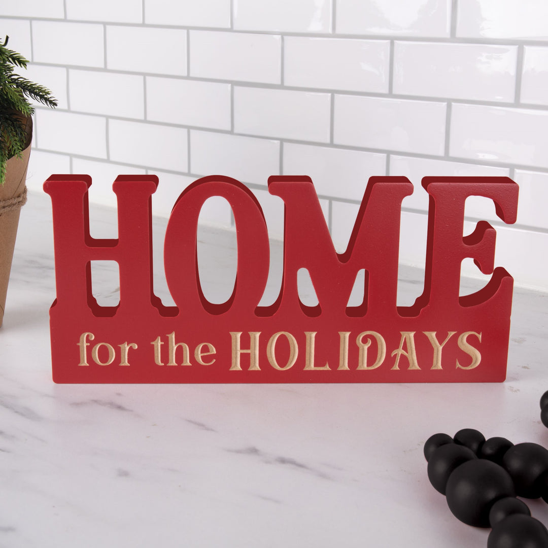 Home For The Holidays Ornate Word Décor