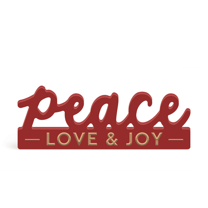 Peace Love & Joy Ornate Word Décor