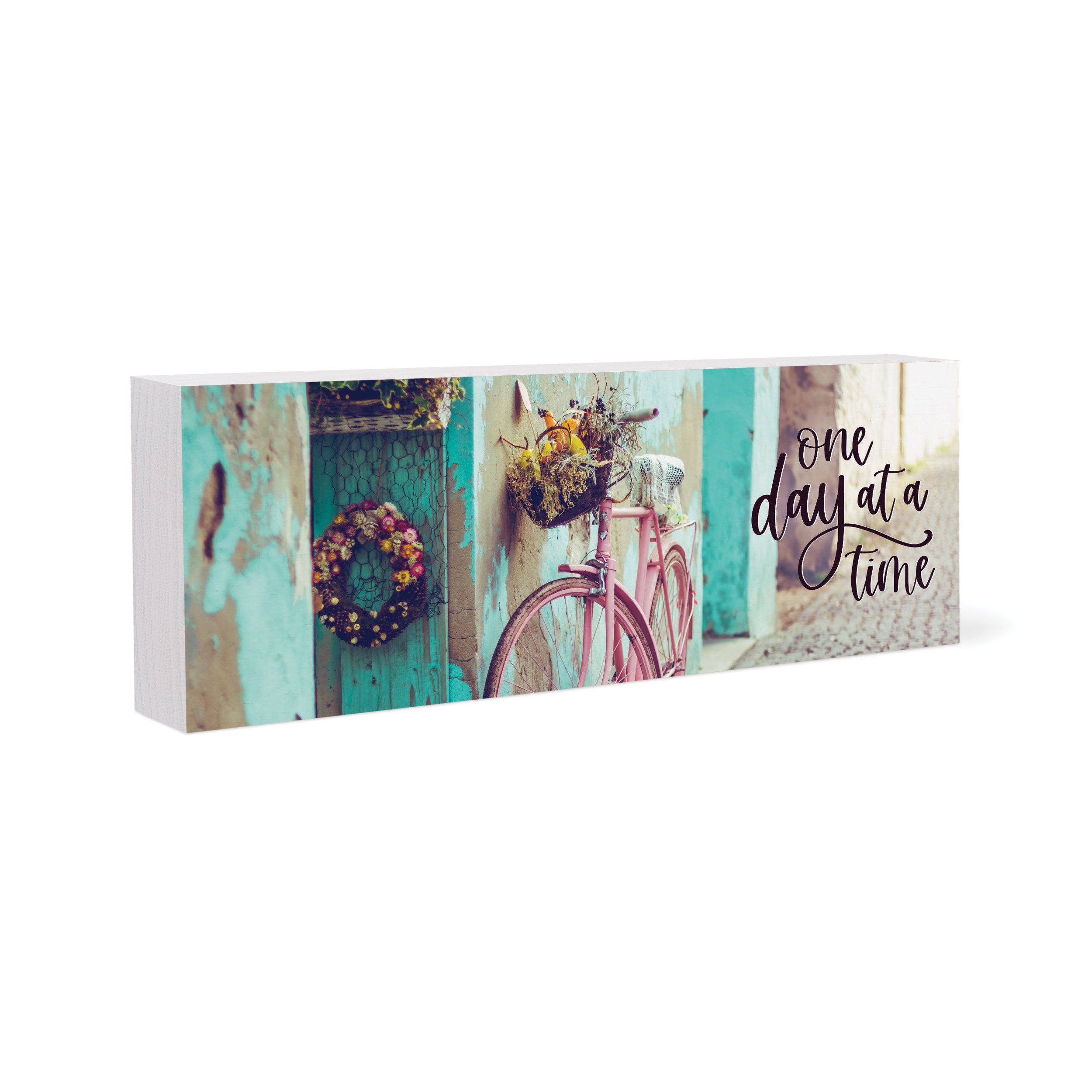 One Day At A Time Wood Block Décor