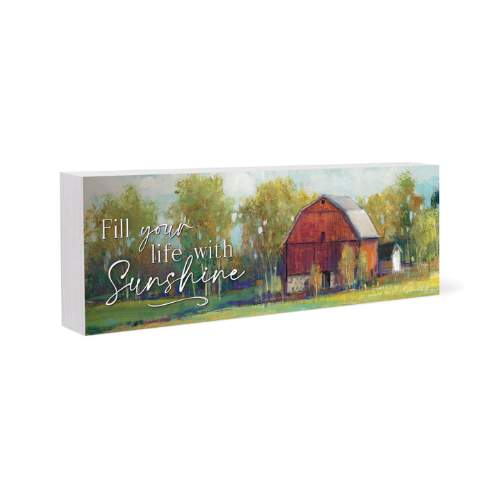 Fill Your Life With Sunshine Wood Block Décor