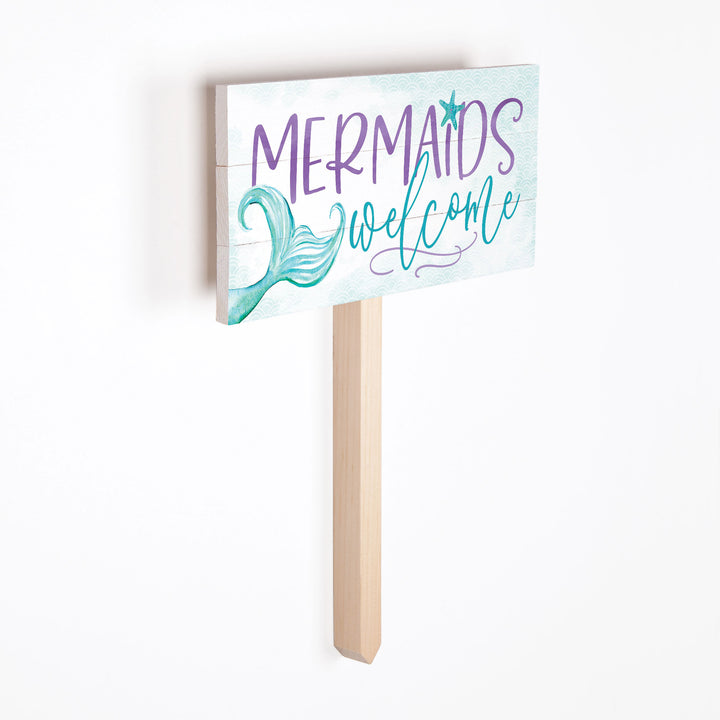 Mermaids Welcome Garden Sign