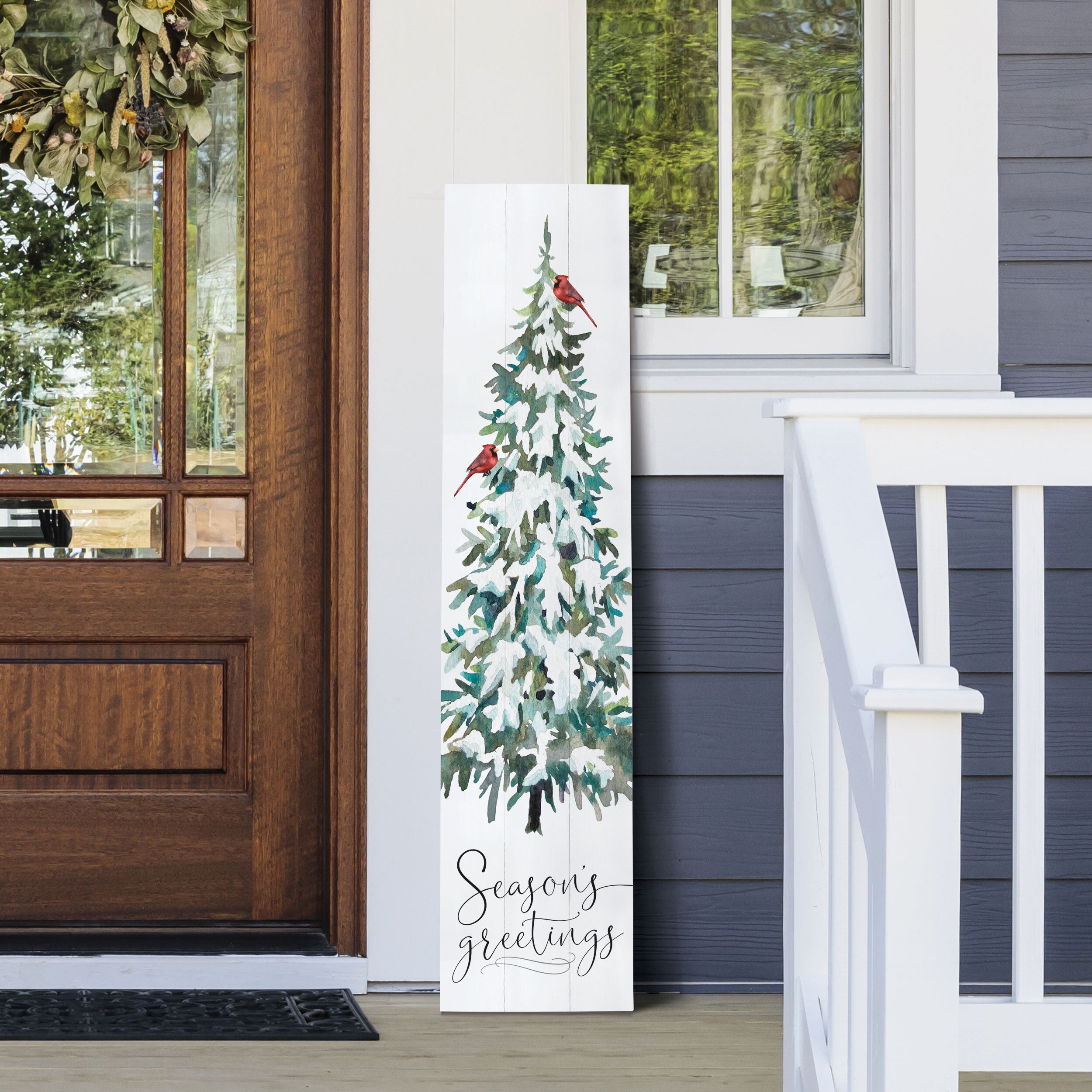 Seasons Greetings Outdoor Porch Sign