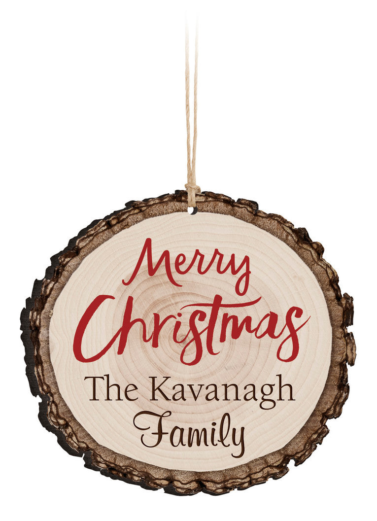 **Personalized Merry Christmas Ornament