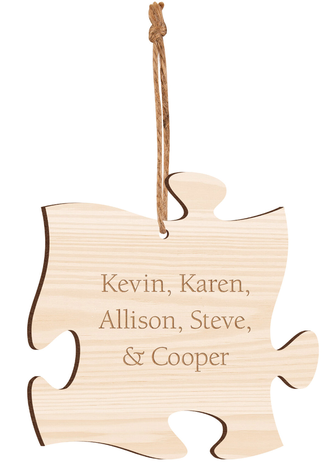 **Personalized Puzzle Piece Ornament, 2-pack