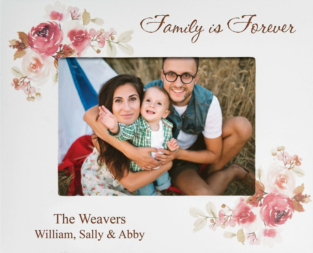 **Personalized Floral Photo Frame (5x7 Photo)