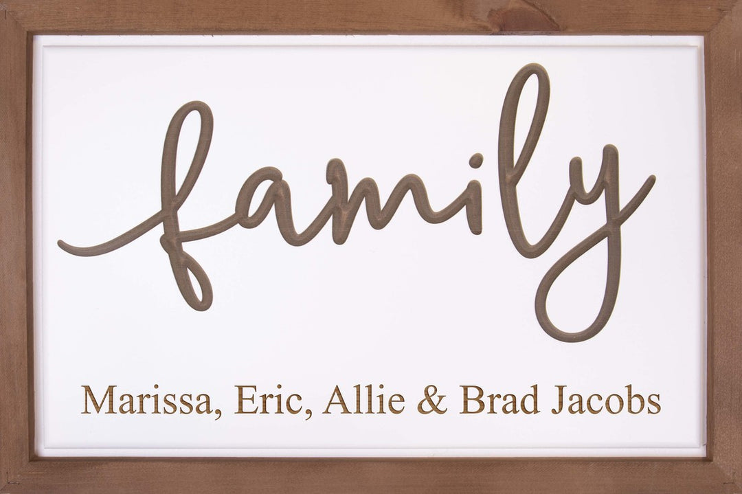 Personalized Family Framed Sign
